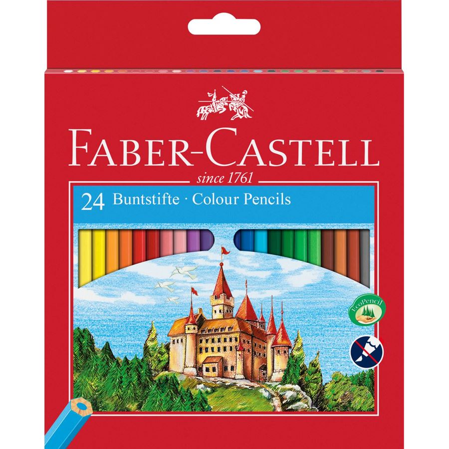 Faber-Castell - Crayons de couleur Château étui de 24 pièces