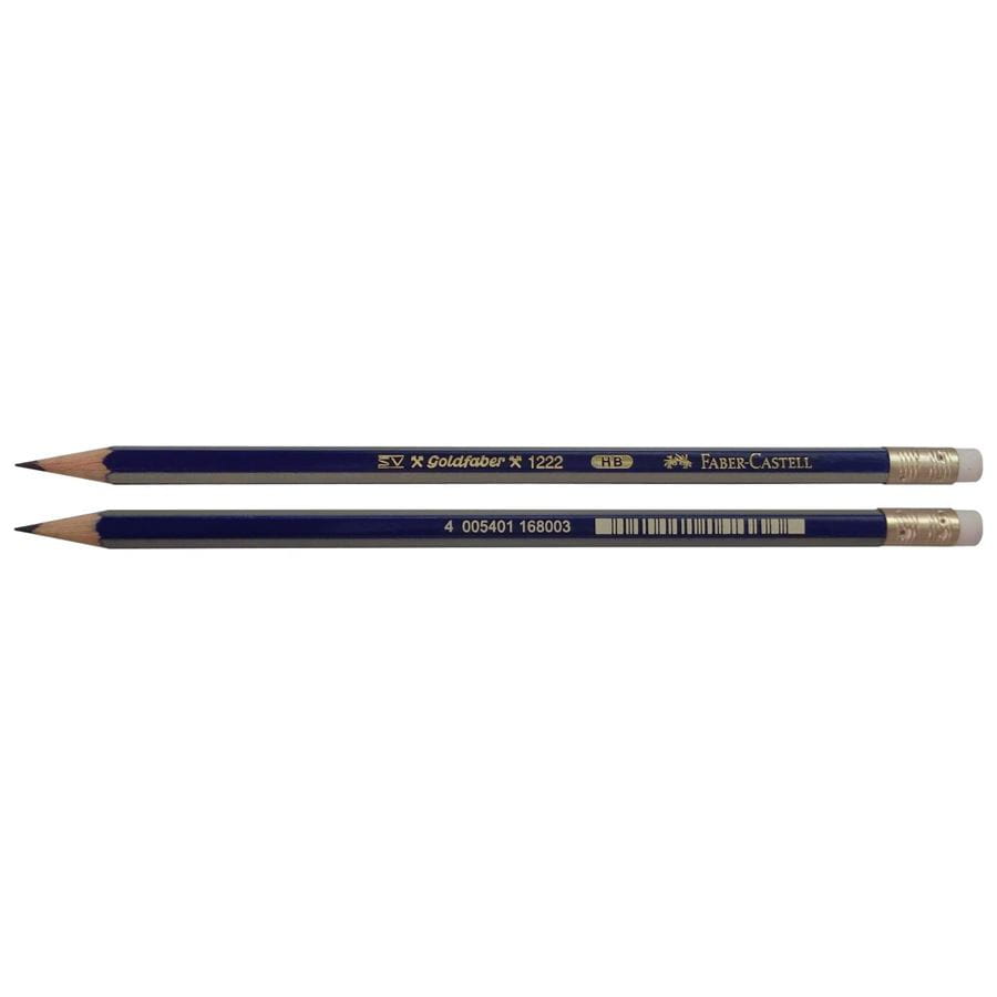 Faber-Castell - Crayon graphite Goldfaber bout gomme HB