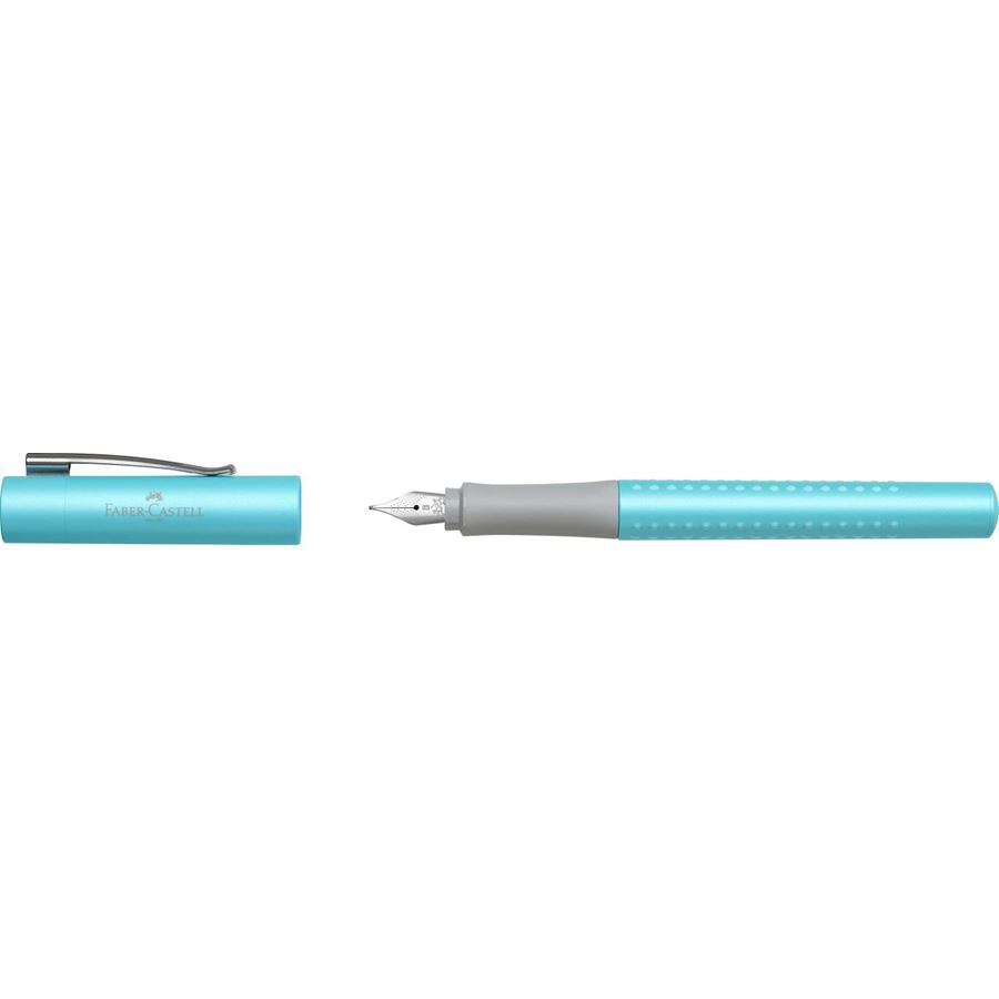 Faber-Castell - Stylo-plume Grip Pearl Ed. B turquoise