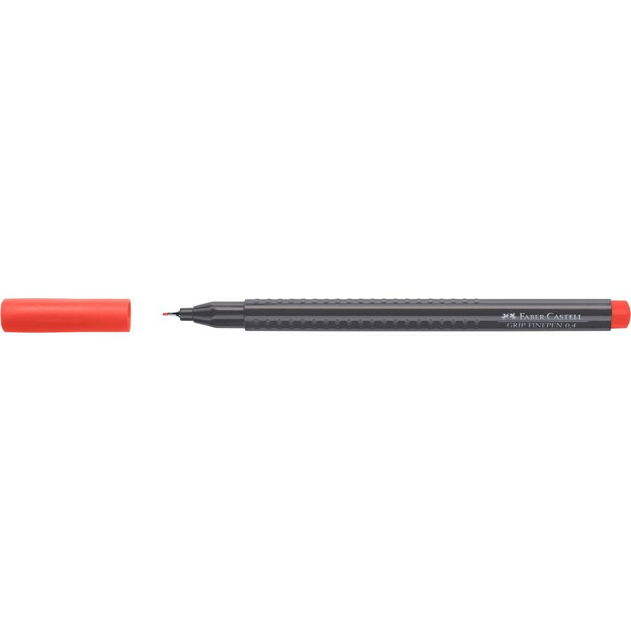 Faber-Castell - Grip Finepen 0,4mm rojo