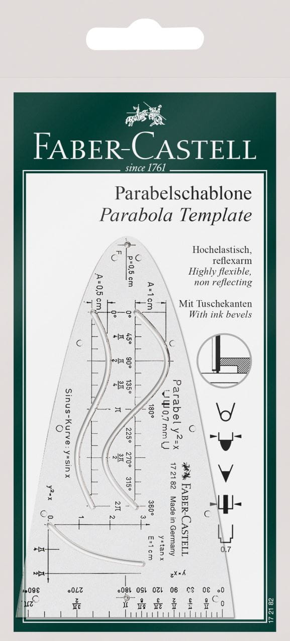 Plantilla par/ábola Faber-Castell 172182 transparente