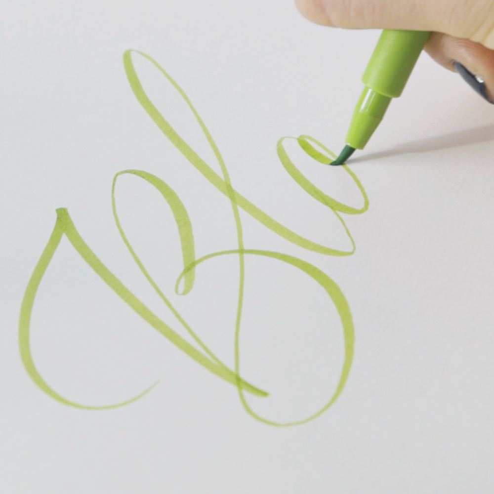 Hand Lettering in green tones
