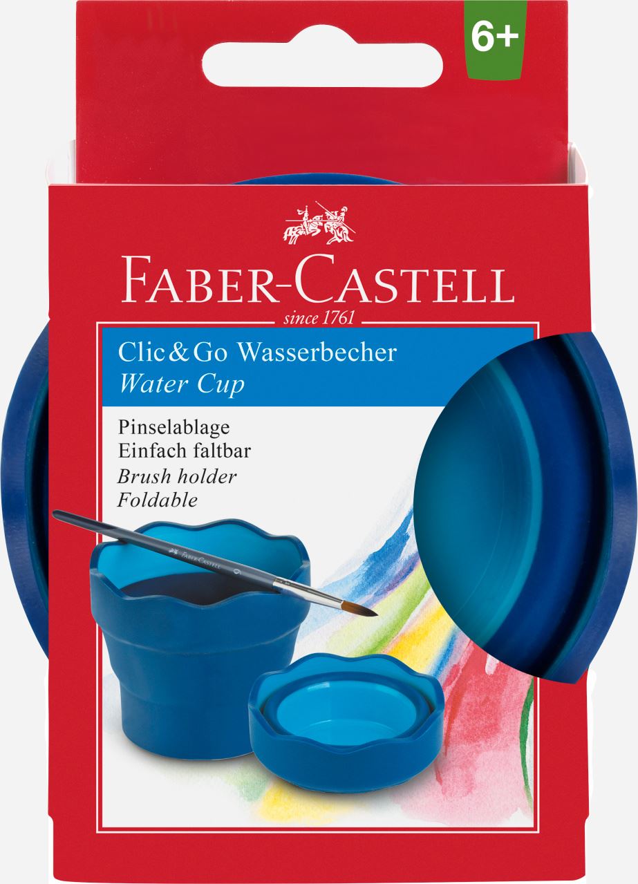 Faber-Castell - Gobelet Clic&Go bleu