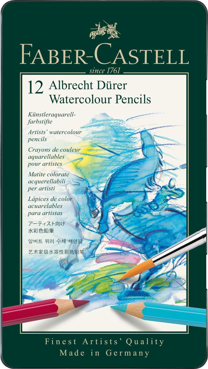 Faber-Castell - Crayons aquarellable Albrecht Dürer boîte métal de 12