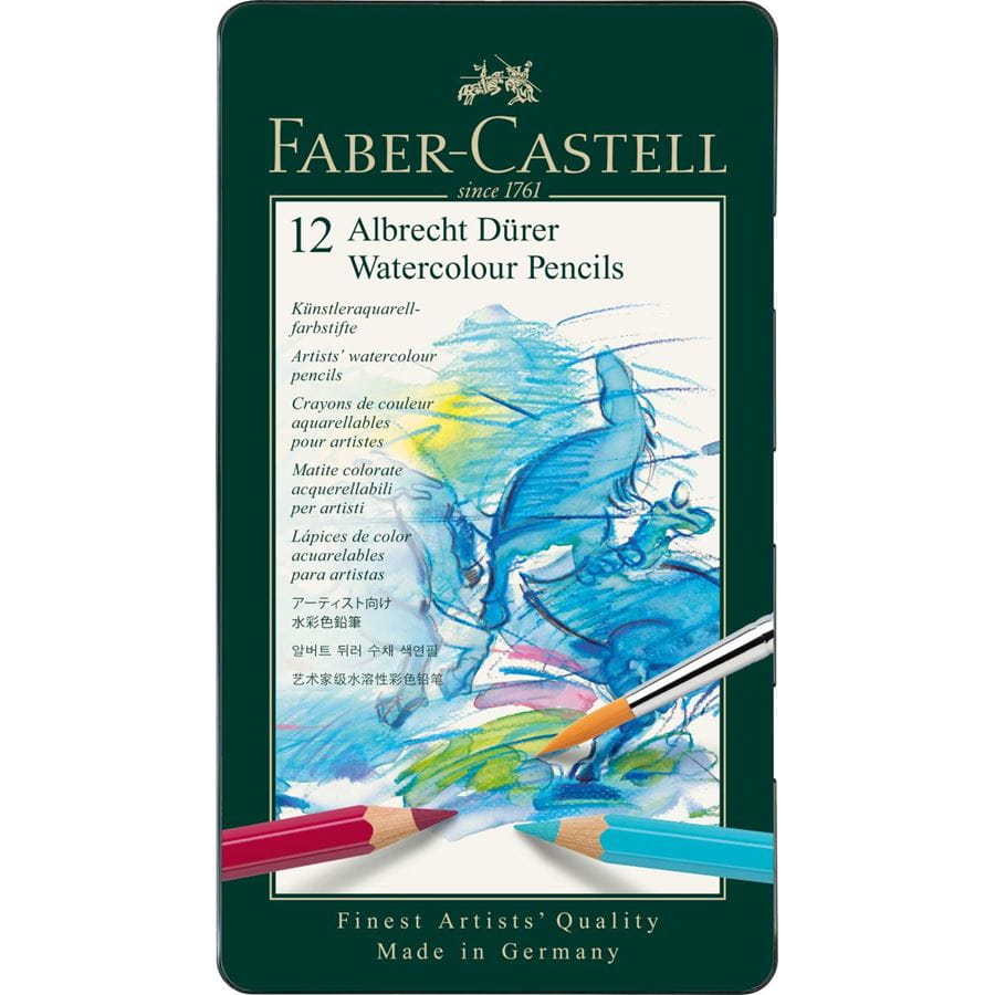 Faber-Castell - Crayons aquarellable Albrecht Dürer boîte métal de 12