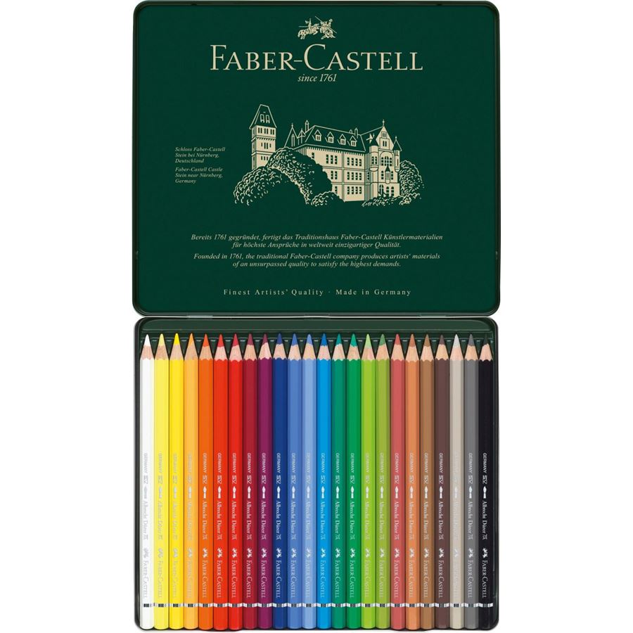 Faber-Castell - Crayons aquarellable Albrecht Dürer boîte métal de 24