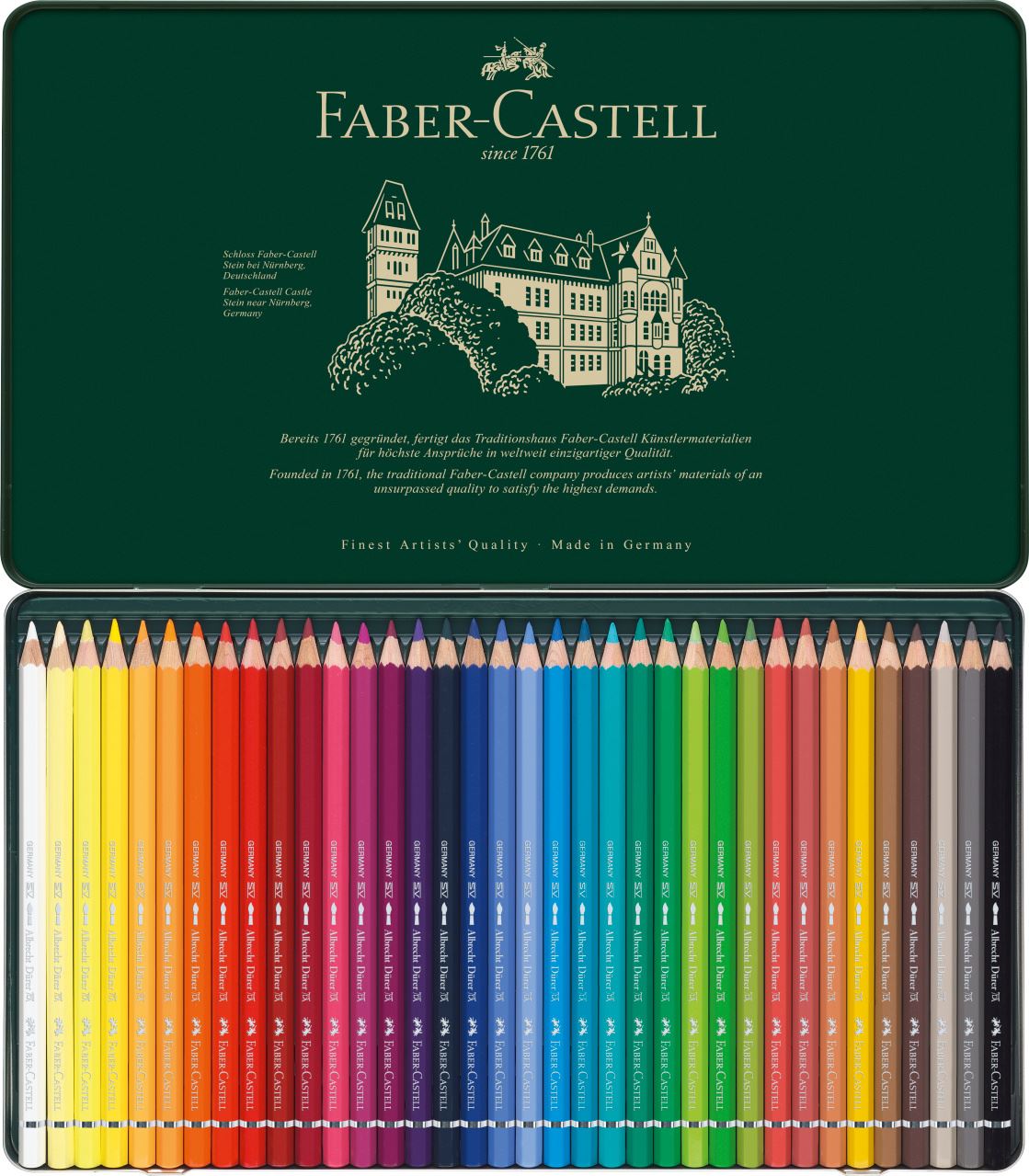 Faber-Castell - Crayons aquarellable Albrecht Dürer boîte métal de 36