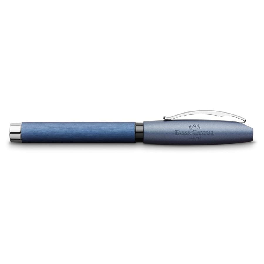 Faber-Castell - Stylo plume Essentio Aluminium Bleu fine