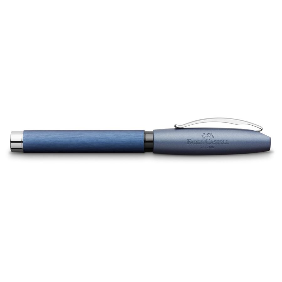 Faber-Castell - Stylo plume Essentio Aluminium Bleu large