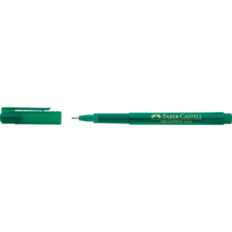 Faber-Castell - Fibre tip pen Broadpen document green