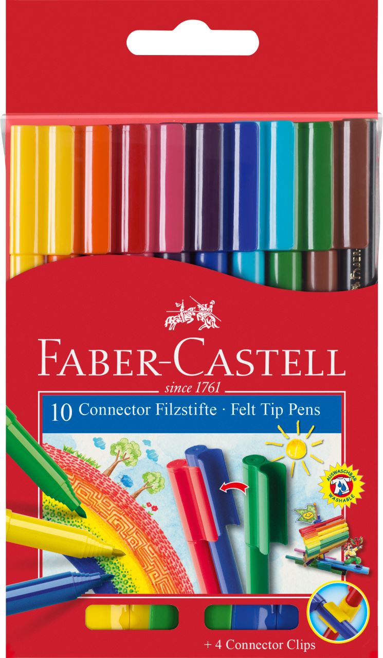 Faber-Castell - Etui carton Feutres Connector 10x