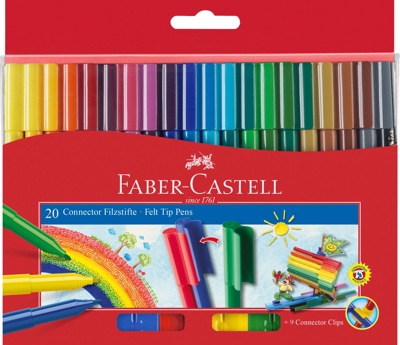 Faber-Castell - Etui carton Feutres Connector 20x