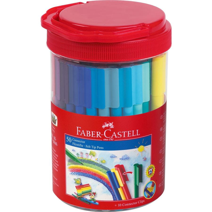 Faber-Castell - Connector Pen tube 50 feutres