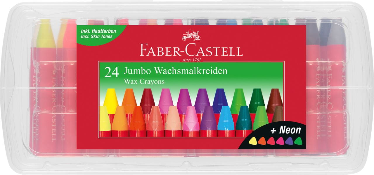 Faber-Castell - Crayons de cire Jumbo 24 par boîte