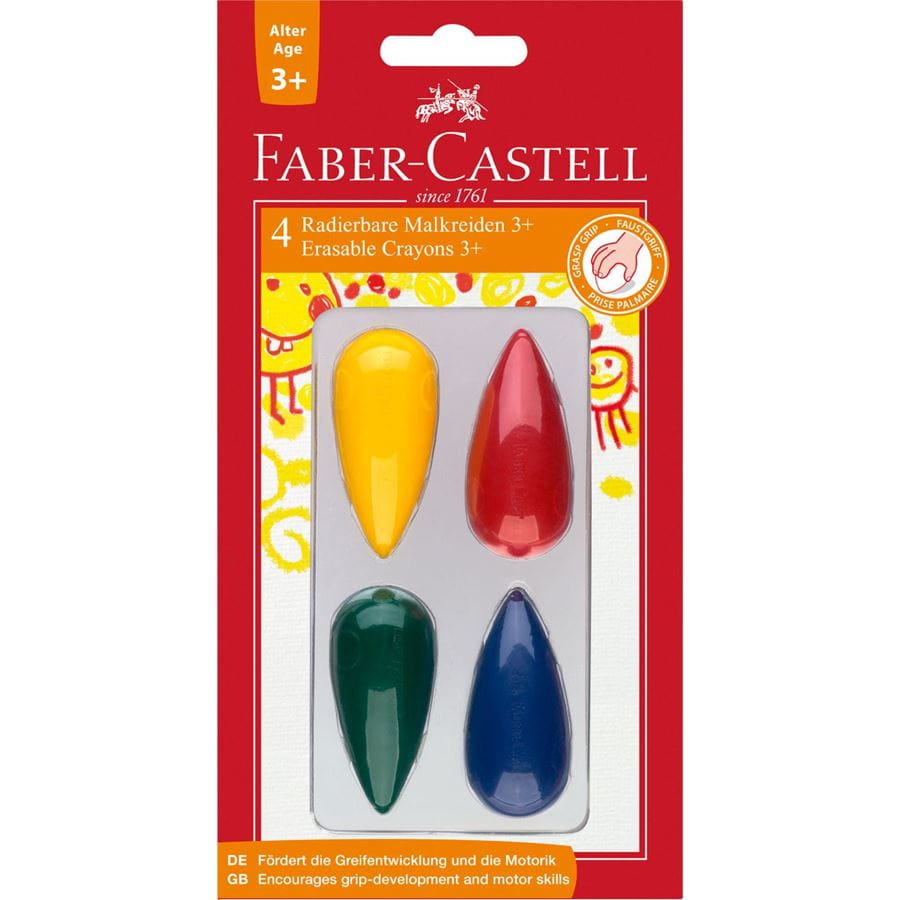 Faber-Castell - Craies gouttes blister de 4