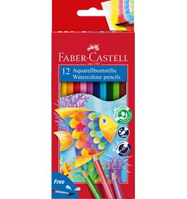 Faber-Castell - Classic Colour watercolour pencils, cardboard wallet of 12