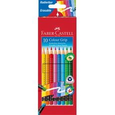 Faber-Castell - Crayons Colour Grip gommables étui de 10