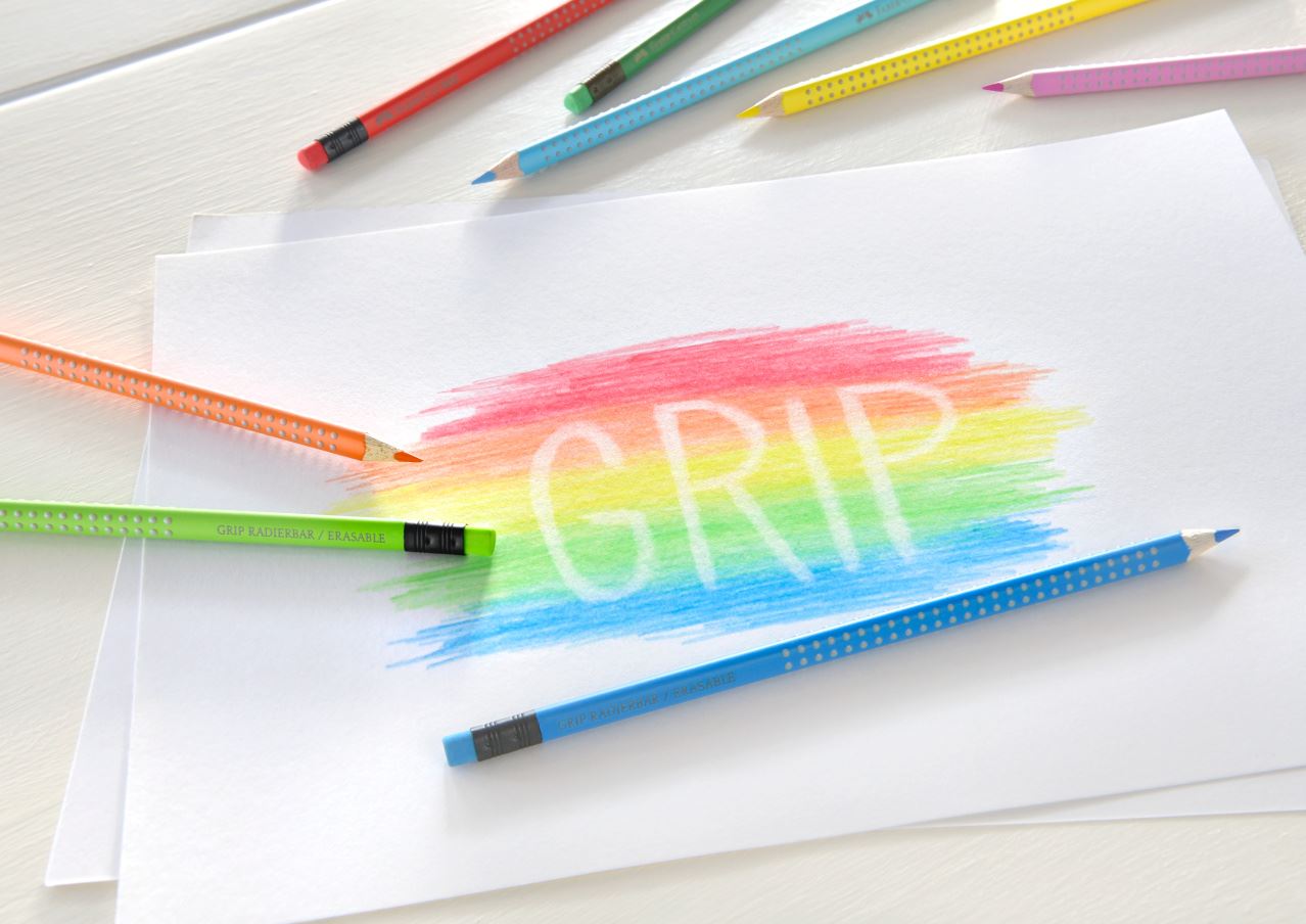 Faber-Castell - Crayons Colour Grip gommables étui de 10
