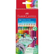 Faber-Castell - Colour Grip colour pencil, cardboard wallet of 24
