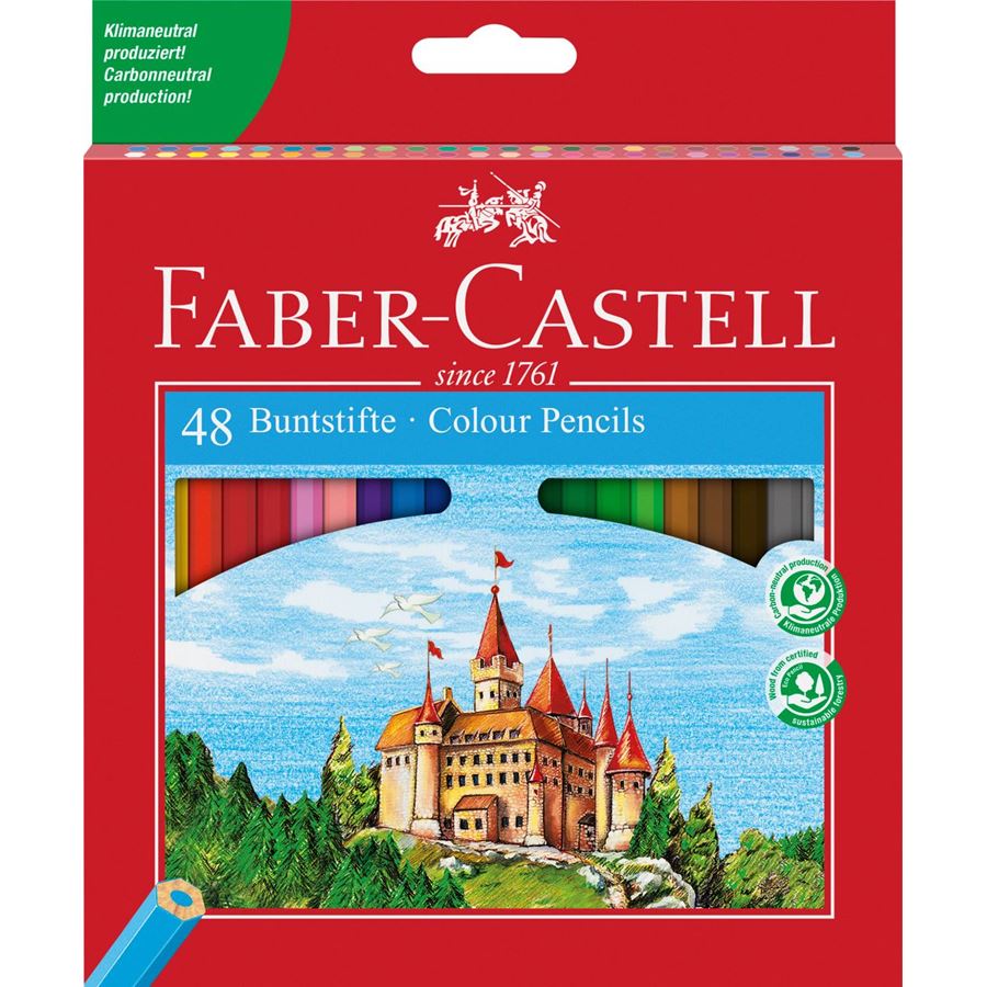 Faber-Castell - Crayon couleur Castle étui de 48