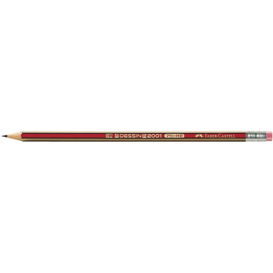 Faber-Castell - Crayon Dessin 2001 BT Gomme HB