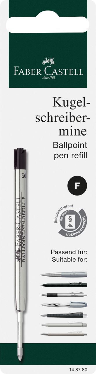 Faber-Castell - Blister recharge F noir