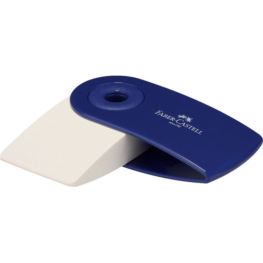 Faber-Castell - Gomme Sleeve Mini étui rouge/bleu