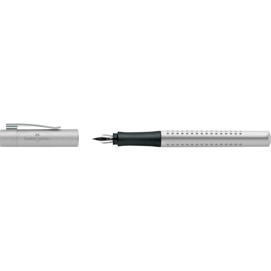 Faber-Castell - Grip 2011 fountain pen, nib width F, silver