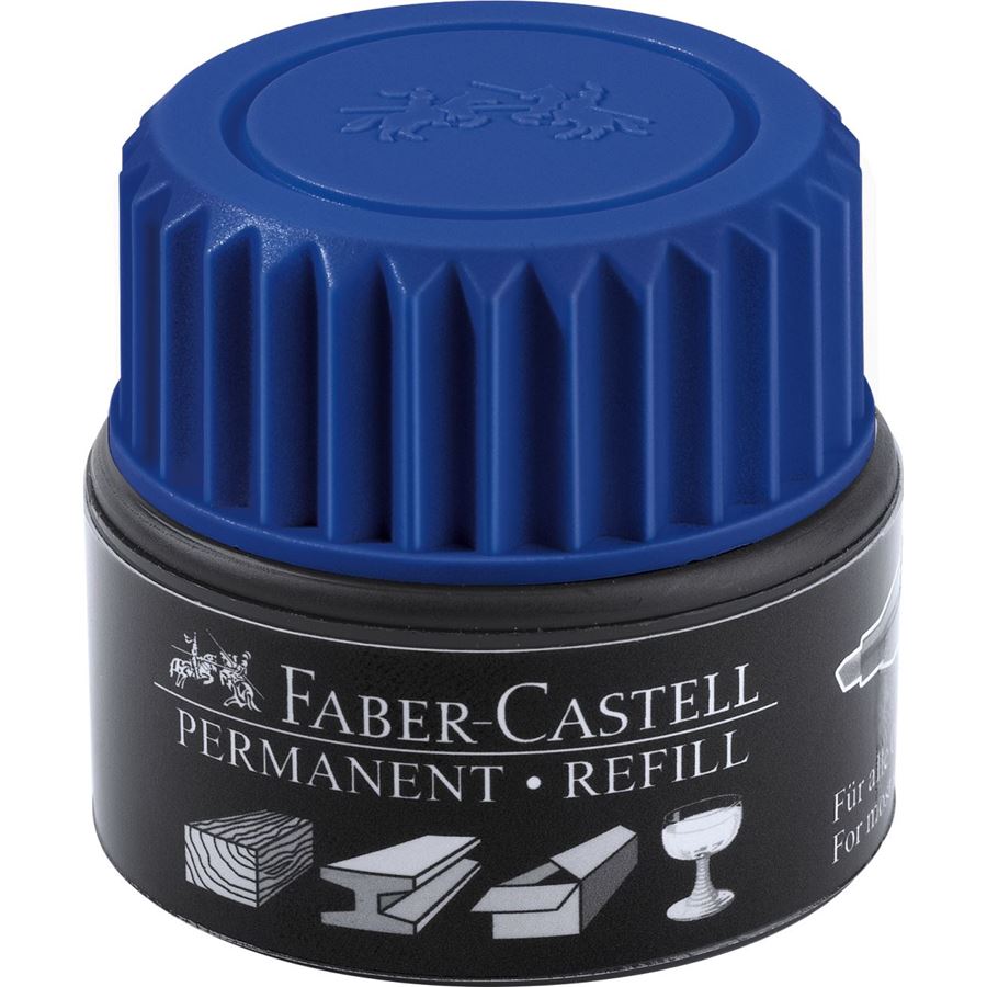 Faber-Castell - Encrier recharge Grip Permanent 1505 bleu