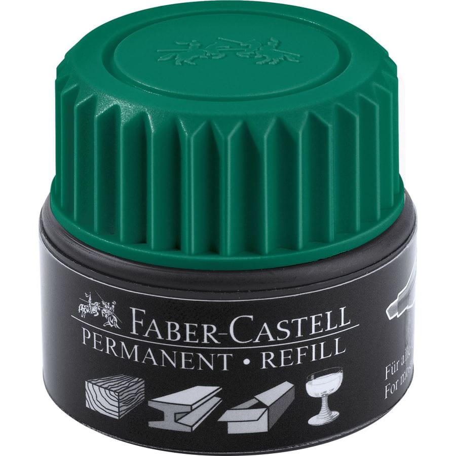 Faber-Castell - Encrier recharge Grip Permanent 1505 vert
