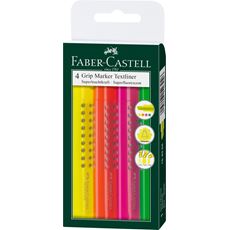 Faber-Castell - Surligneurs Grip 1543 couleurs assortis étui de 4