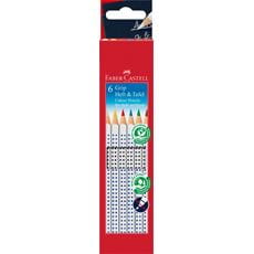 Faber-Castell - Colour Pencils Grip for dark surfaces, cardboard wallet of 6