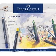 Faber-Castell - Crayon de couleur Goldfaber boîte métal de 24 pièces