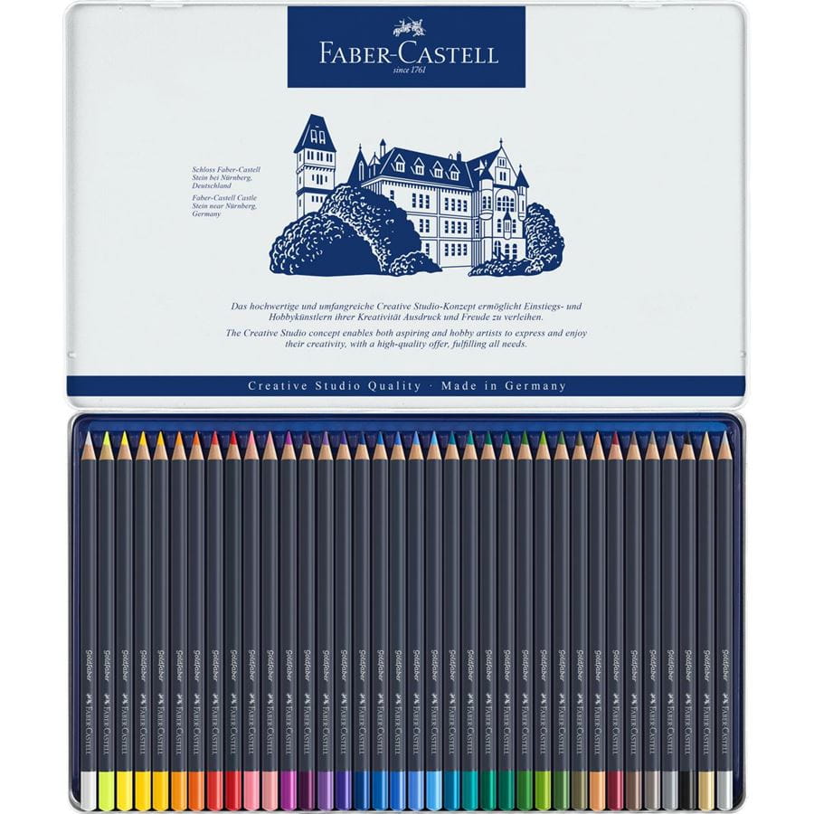 Faber-Castell - Crayon de couleur Goldfaber boîte métal de 36 pièces