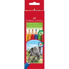 Faber-Castell - Crayons de couleur Jumbo éléphant étui de 6 pièces