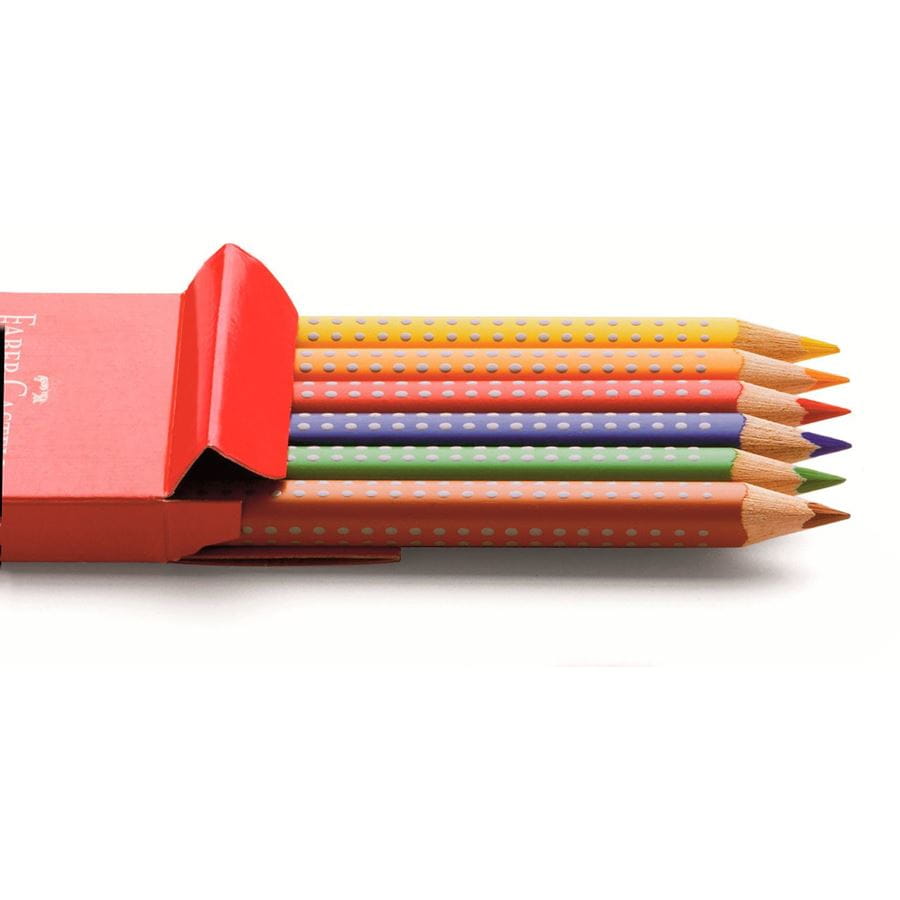 Faber-Castell - Crayons de couleur Jumbo Grip étui de 6