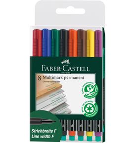 Faber-Castell - Multimark overhead marker permanent, F, wallet of 8