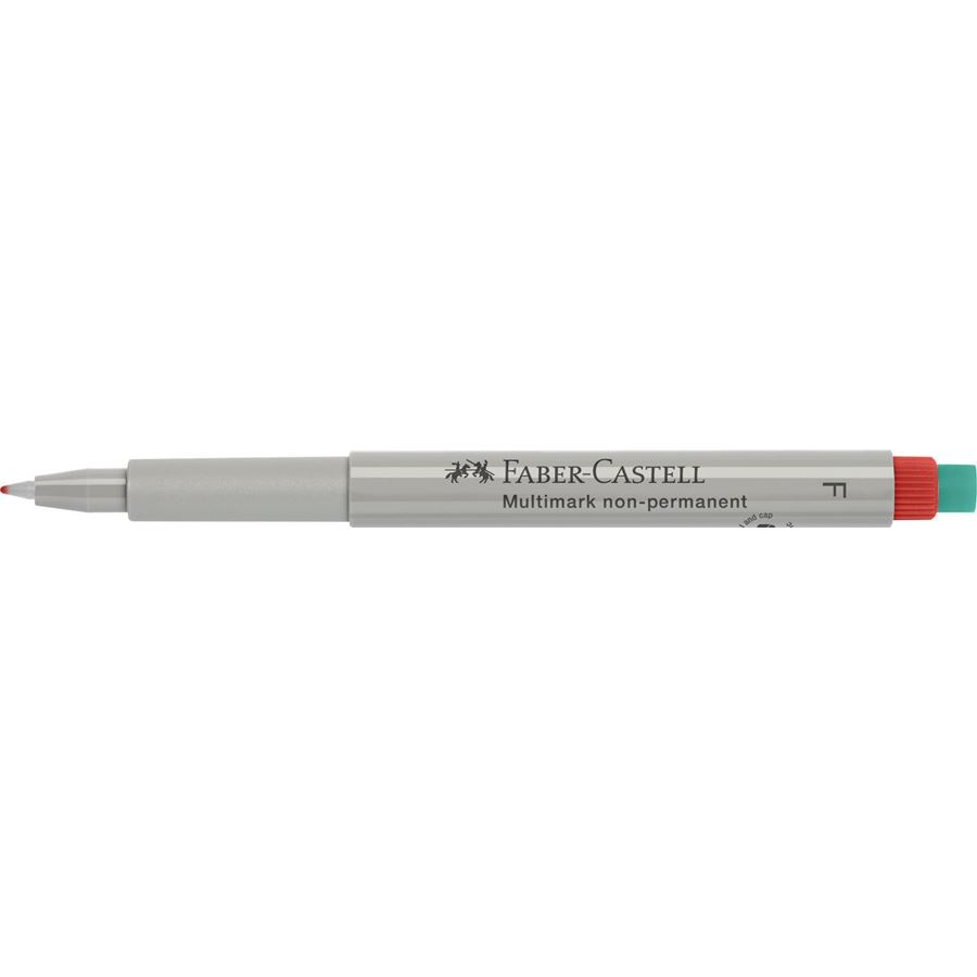 Faber-Castell - Feutre multiusage Multimark non-permanent F rouge