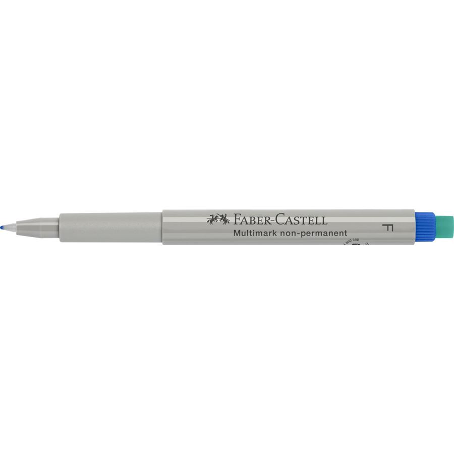 Faber-Castell - Feutre multiusage Multimark non-permanent F bleu