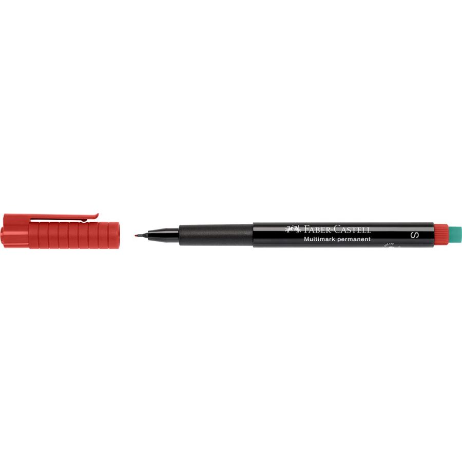 Faber-Castell - Feutre multiusage Multimark permanent S rouge