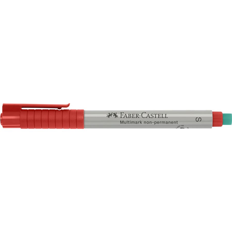 Faber-Castell - Feutre multiusage Multimark non-permanent S rouge