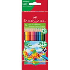 Faber-Castell - Crayons de couleur triangulaire étui de 12