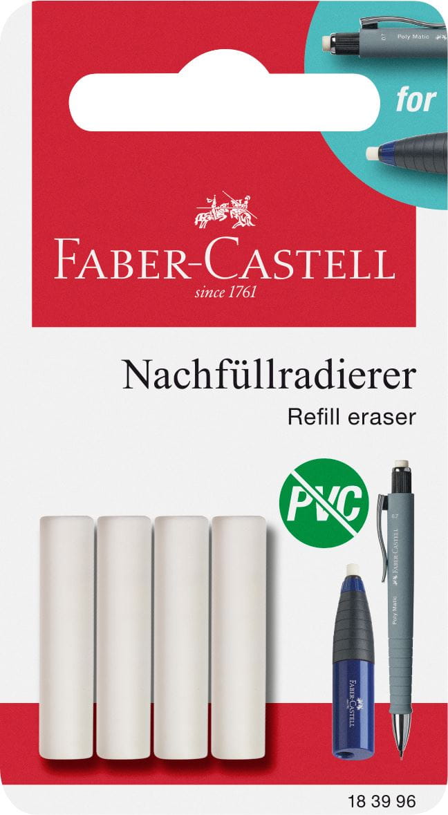 Faber-Castell - Spare eraser for eraser-sharpener combi, set of 4