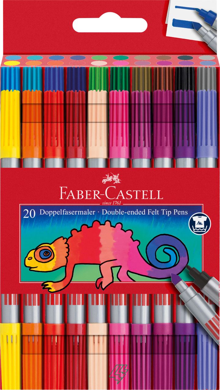 Faber-Castell - Pochette x20 feutres double pointe