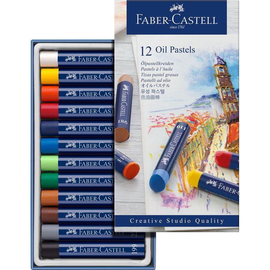 Faber-Castell - Pastels à l'huile, boîte de 12