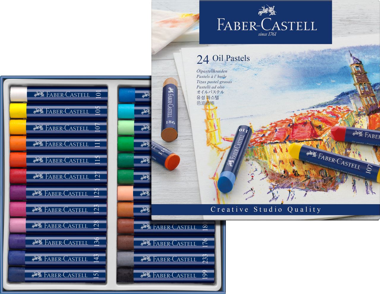 Faber-Castell - Pastels à l'huile, boîte de 24