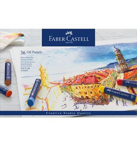 Faber-Castell - Oil pastels, cardboard wallet of 36