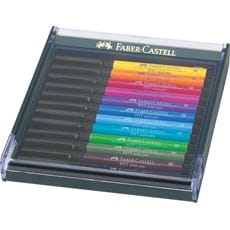 Faber-Castell - Feutres Pitt Artist Pen Brush, boîte de 12, couleurs de base