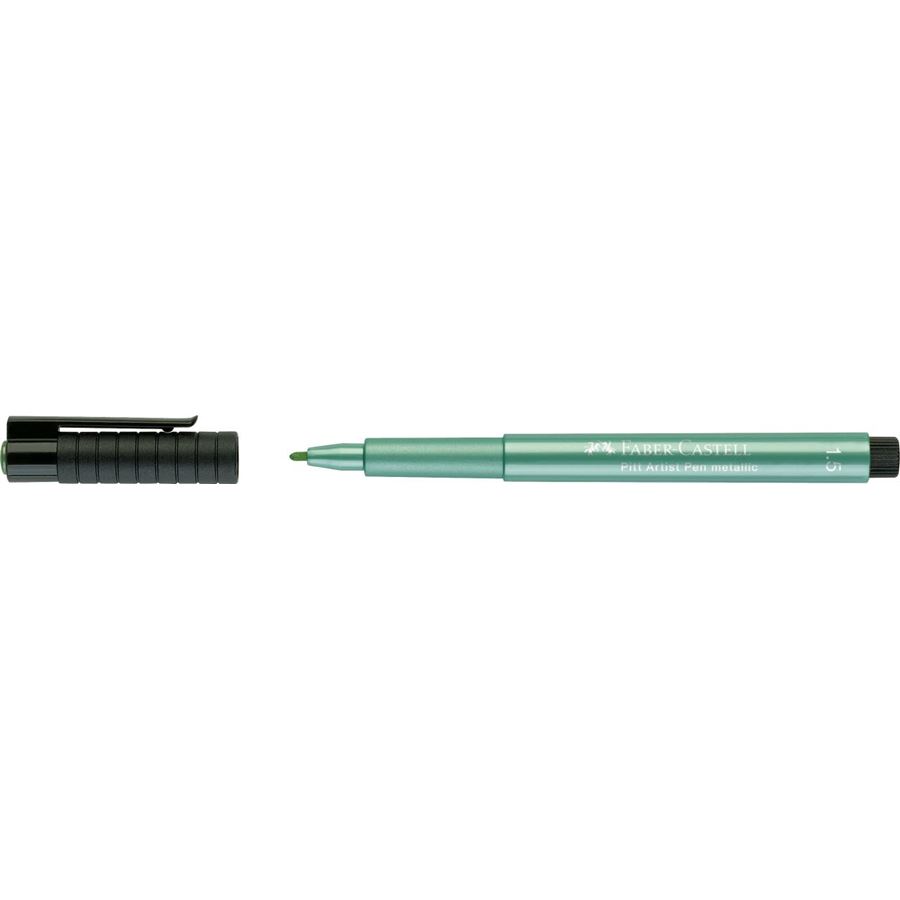 Faber-Castell - Feutre Pitt Artist Pen 1.5 vert métallique