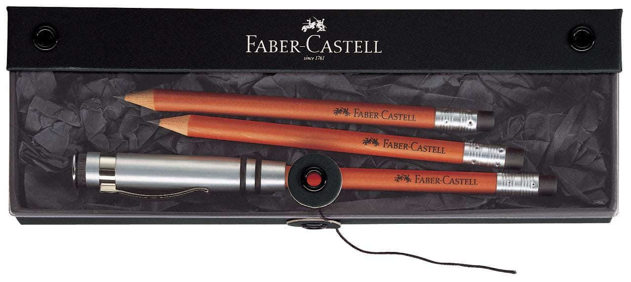 Faber-Castell - Coffret cadeau Crayon Perfect havane + 2 rechanges, havane